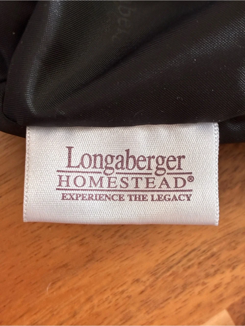 Longaberger Homestead Tote Bag Handbag Purse Black, Brown, Tan Stripe